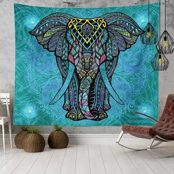Comfortable Elephant Mandala Boho Wall Blanket Refined
