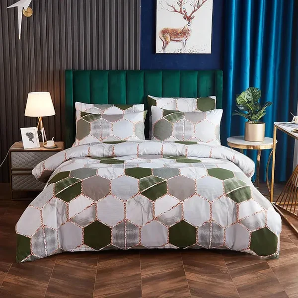 Premium Material Geometric Hexagon Duvet Cover Advanced