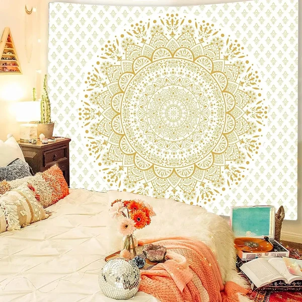 Natural Traditional Indian Mandala Bedspread Efficient