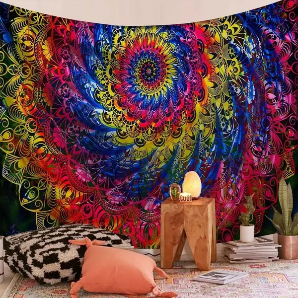 Recyclable Indian Mandala Meditation Mat Optimized