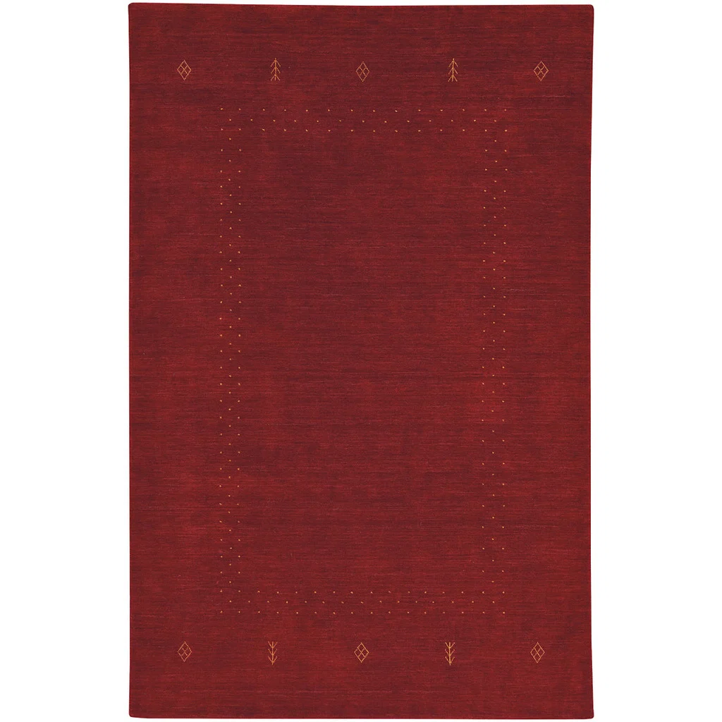 Sophisticated Simply Gabbeh Red Clay Rug Top-Quality