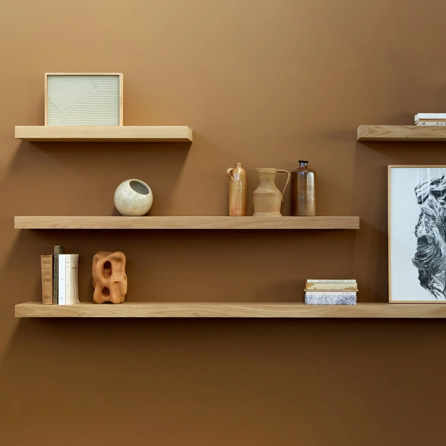 Powerful European Oak Wall Shelf 55 quot Trendy