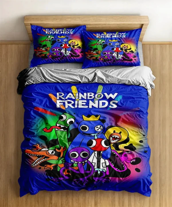 Prestigious 3D Rainbow Friends Quilt Cover Enhanced
