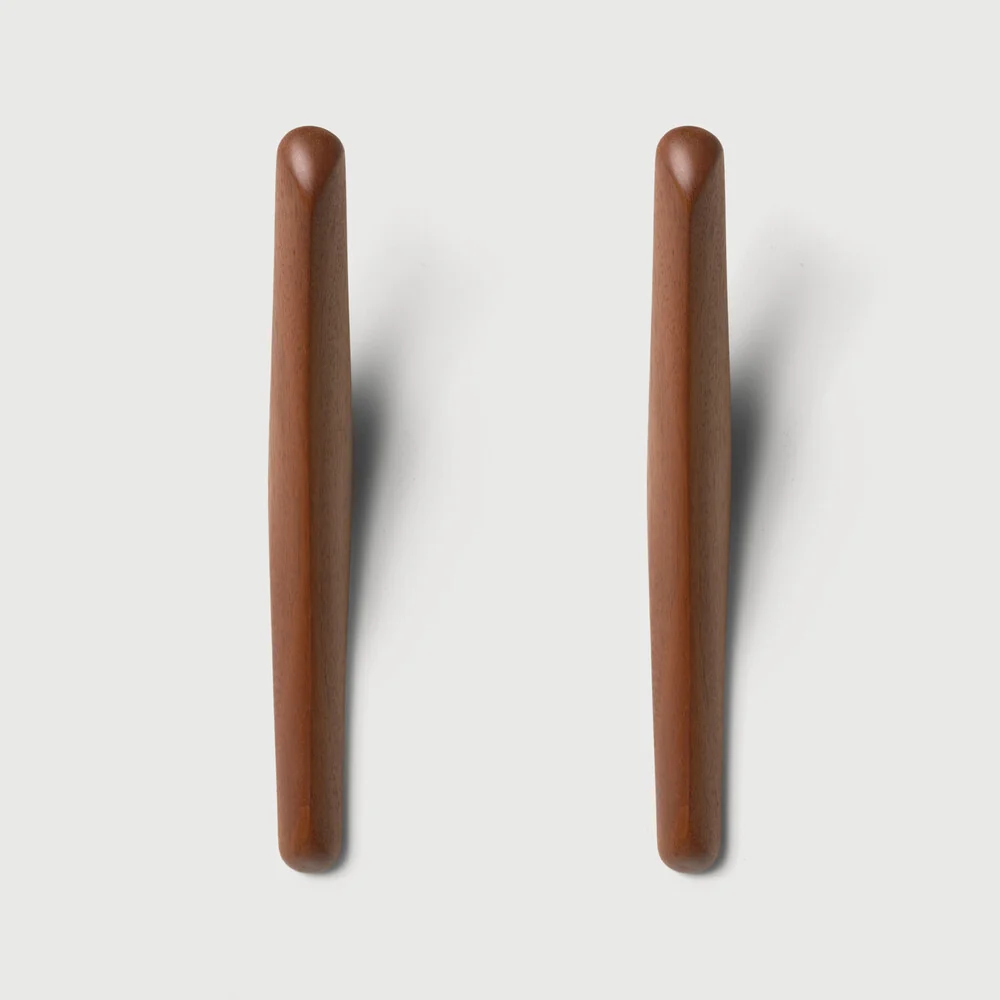 Comfortable Pi Wall Hanger Set of 2 Varnished Mahogany Proven