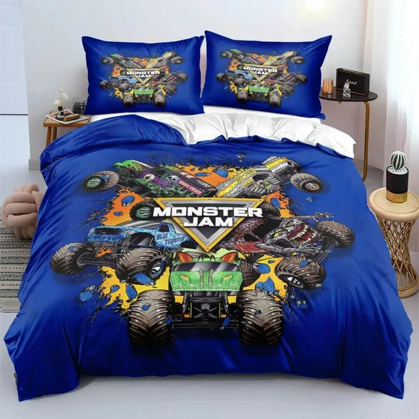 Fine Monster Jam Truck 3D Doona Cover Premium Material