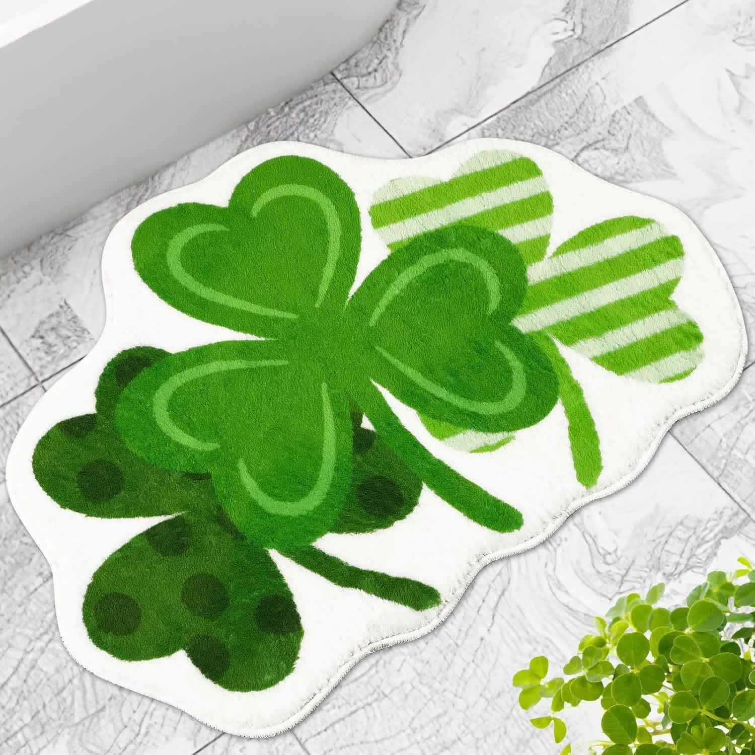 Relaxed Ownkoti St. Patrick 39 s Day Shamrock Theme Rug Prestigious