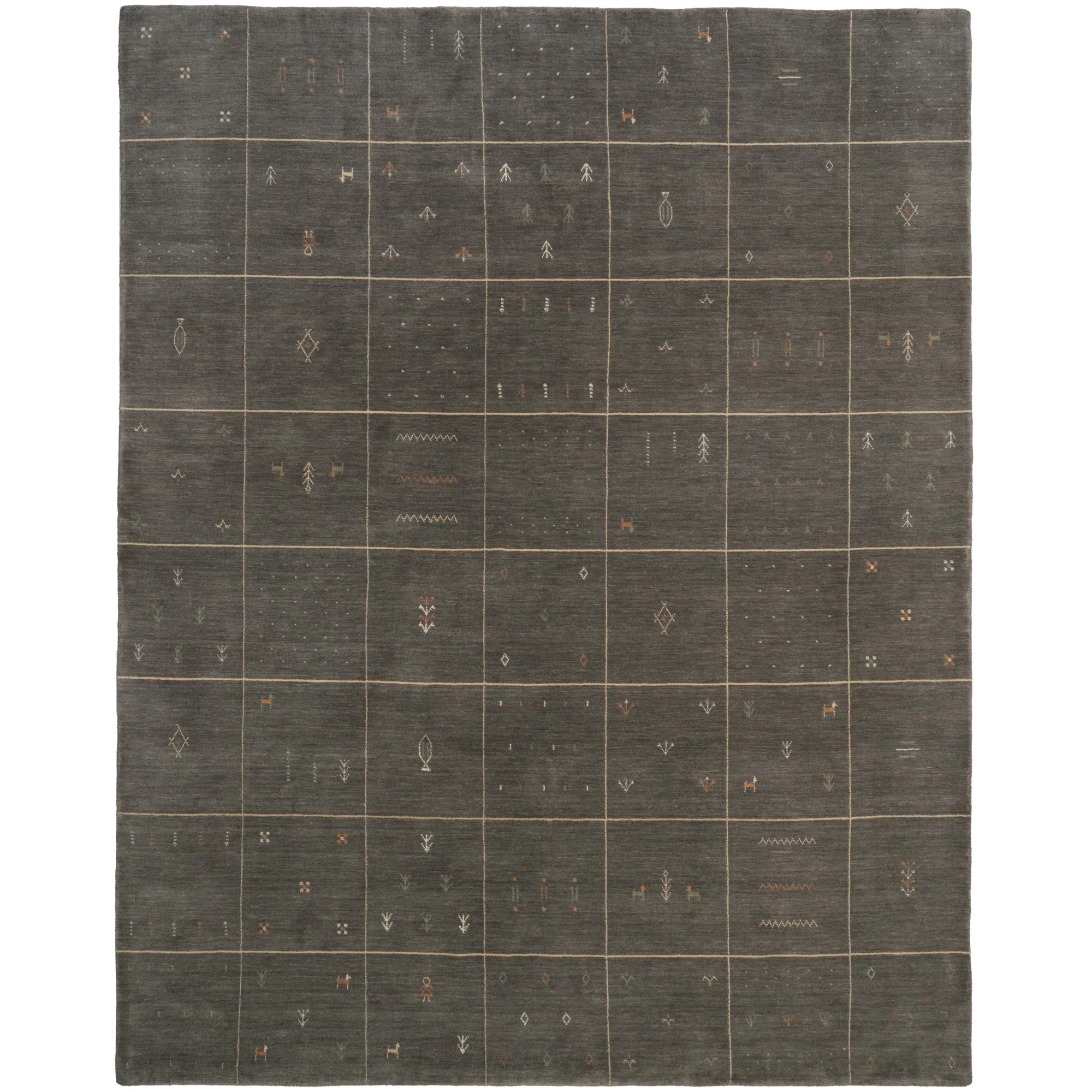High-Performance Zagros Steel Gray Rug Safe