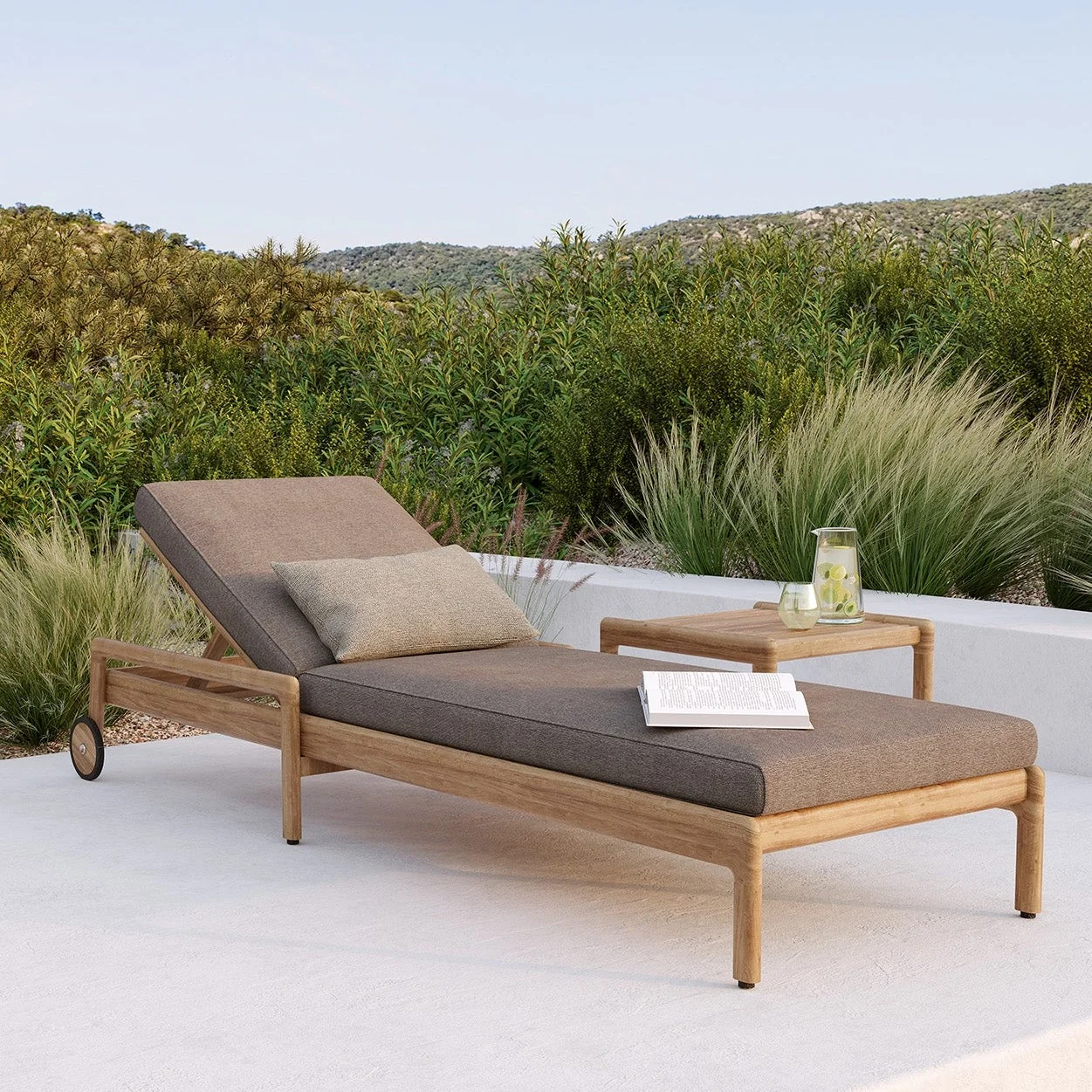 Eco-Friendly Boucle Outdoor Lumbar Pillow Set of 2 Oat Sophisticated