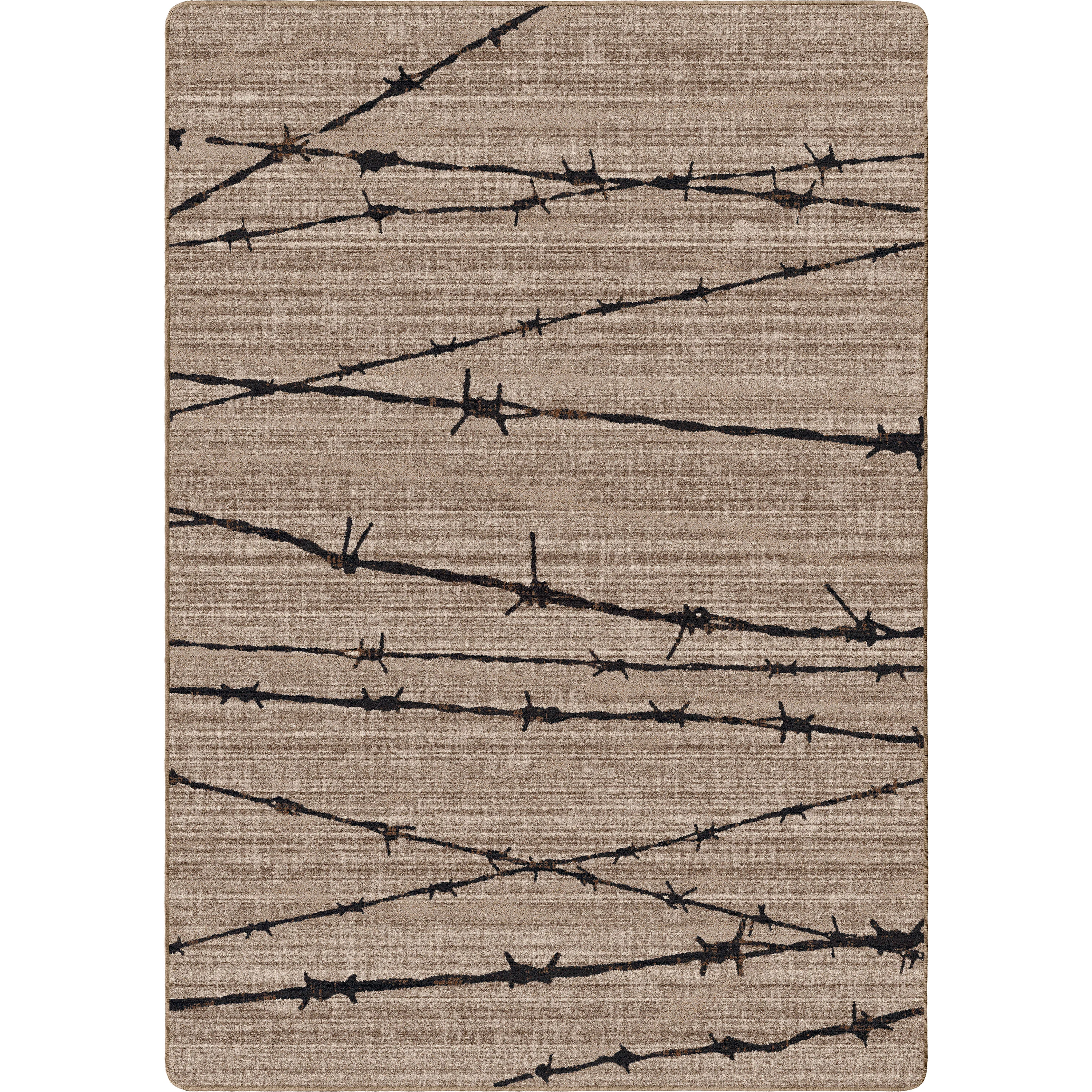 Casual Barbed Wire Rug – Natural Functional