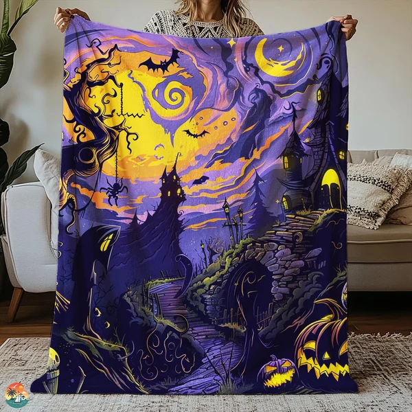 Innovative Gothic Halloween Throw Blanket Artisan