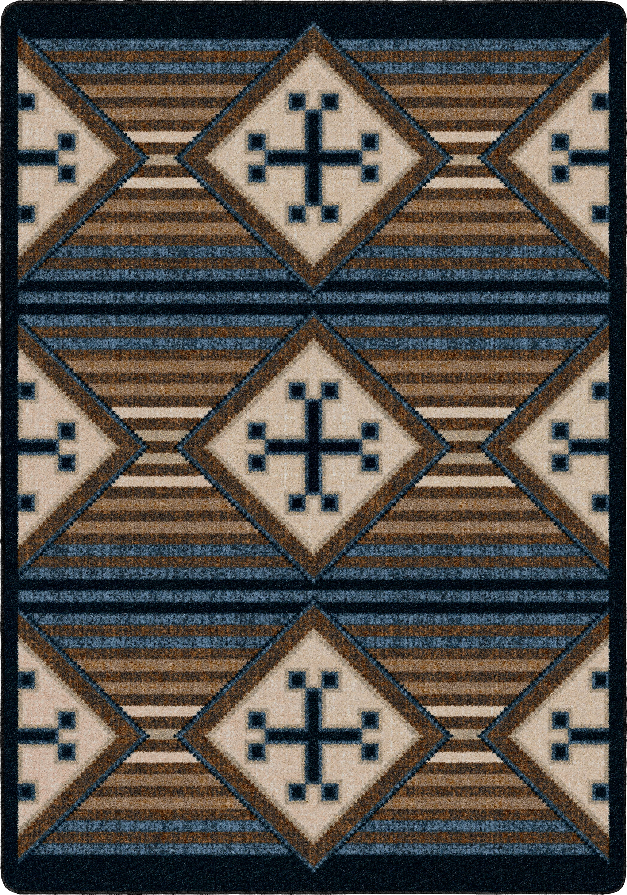 Soft Bison Creek Rug – Black and Russet Classic