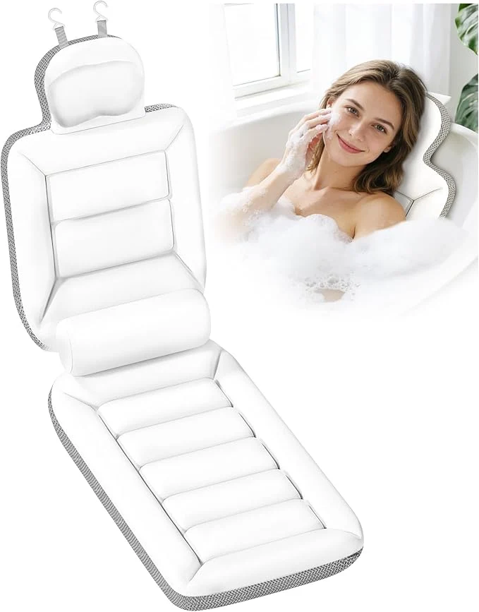 Solid Full Body Bath Pillow for Bathtub Thick Luxury Bathtub Cushion Durable