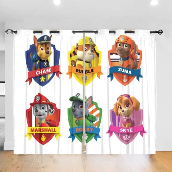 Premium Paw Patrol Kids Bedroom Window Curtains Smart