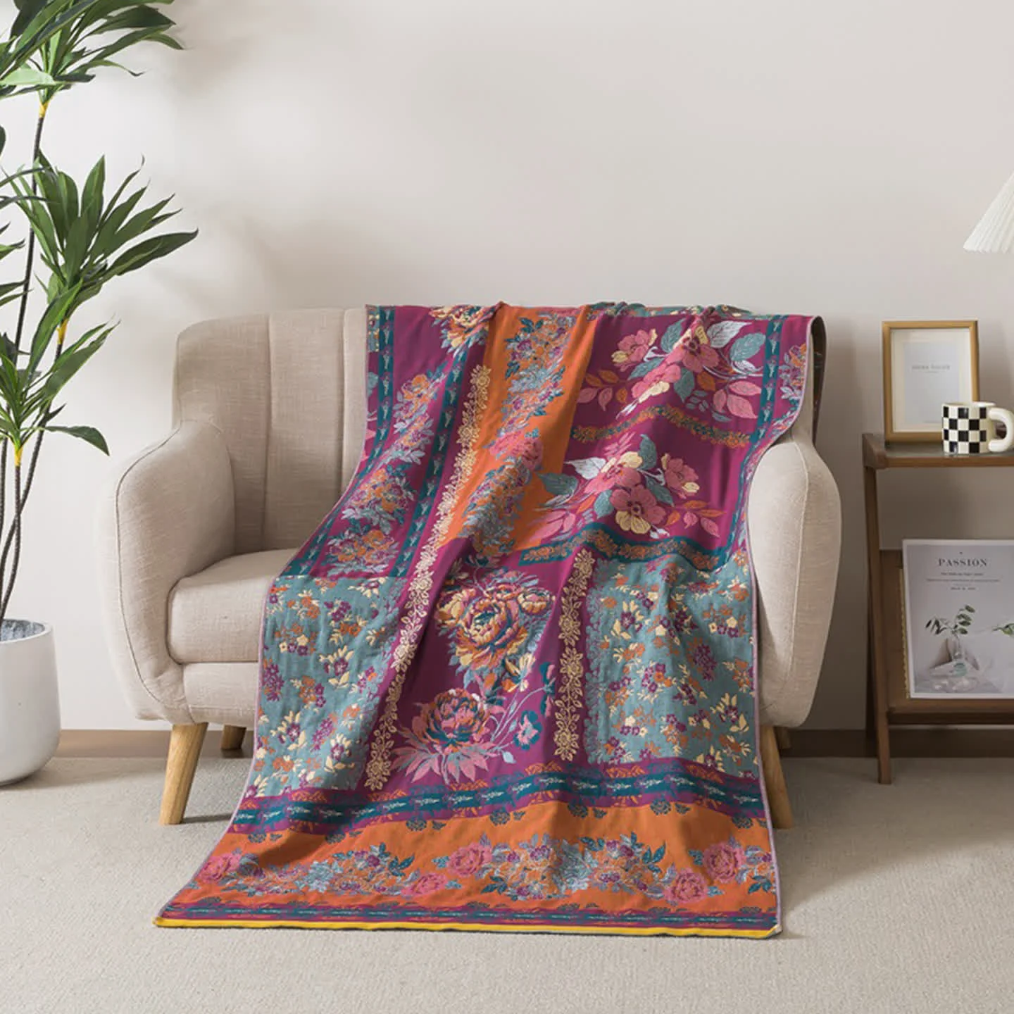 User-Friendly Ownkoti Retro Patchwork Floral Cotton Bath Towel World-Class