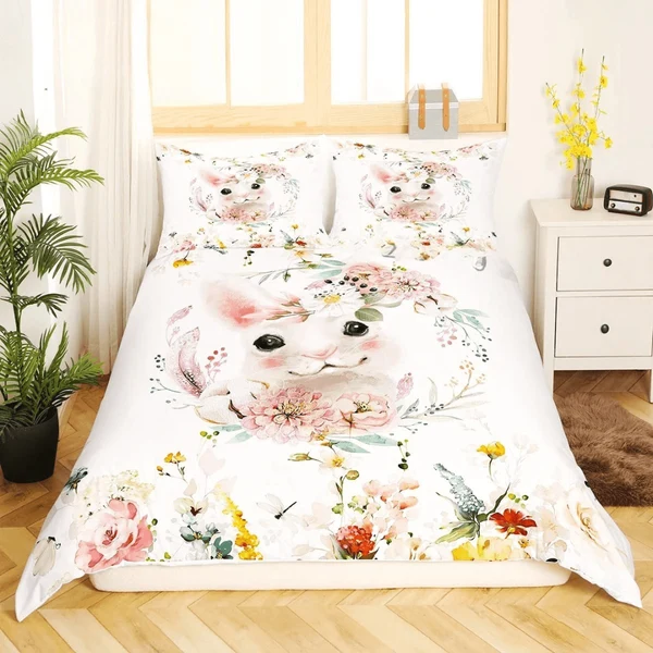 Exclusive Kids Bunny Rabbit Quilt Cover Fashionable
