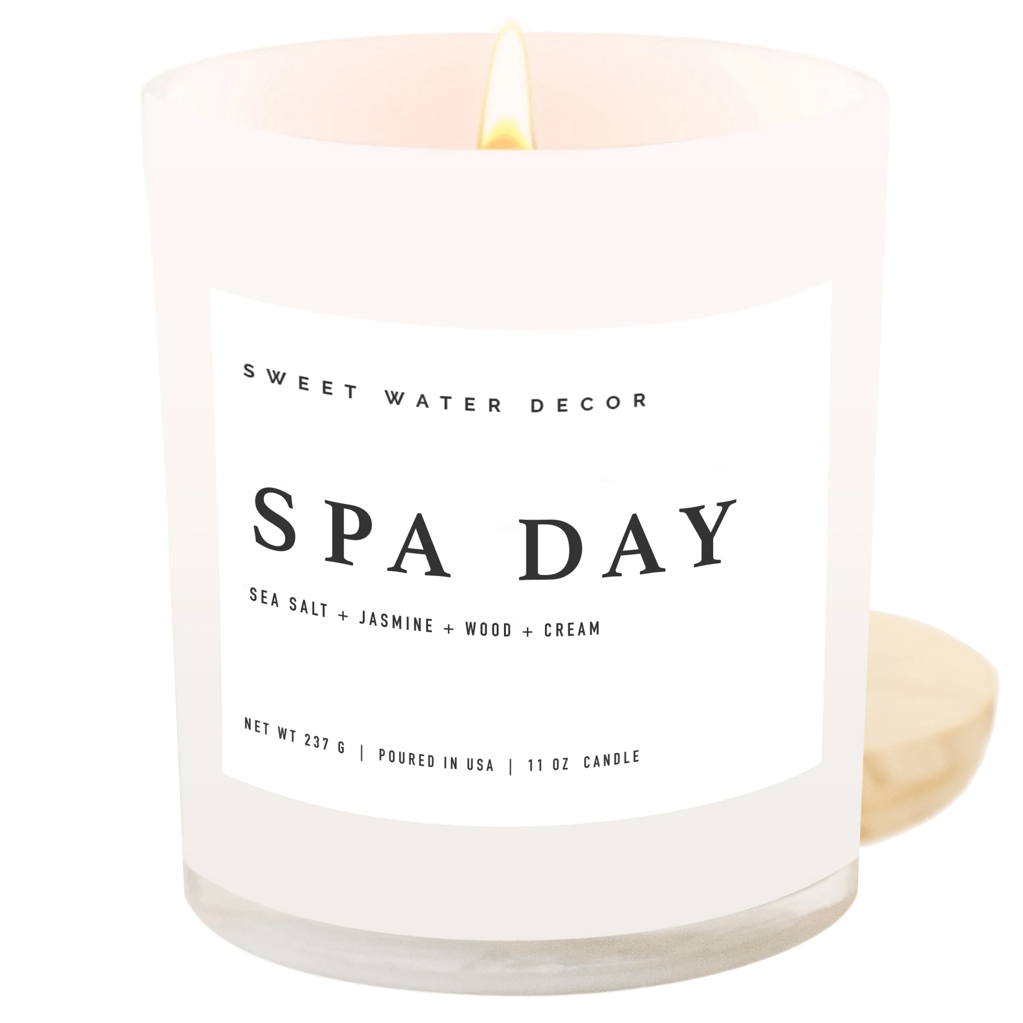 Specialty Spa Day Soy Candle – White Jar – 11 oz Carefully Designed