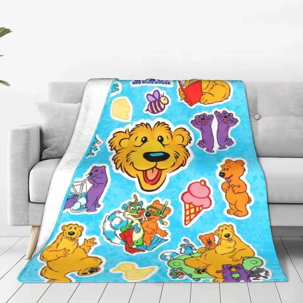 Contemporary Bear in the Big Blue House Kids Blanket – Soft amp Cozy Cartoon Bedding for Toddlers First-Class