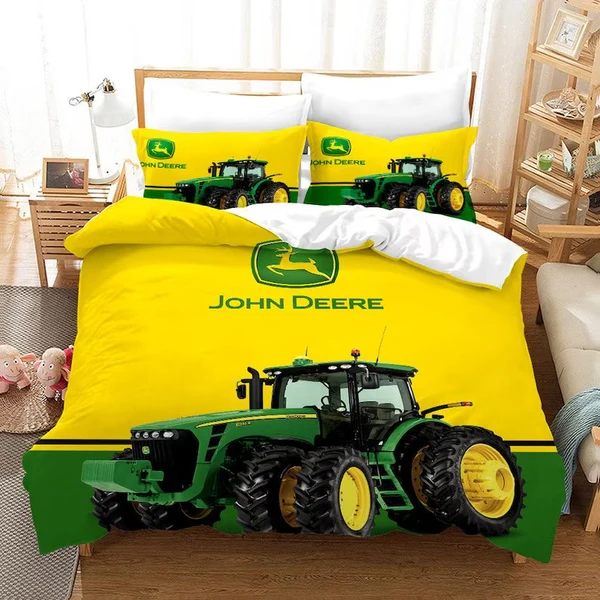 Quality John Deere Quilt Cover – Farmhouse Bedding for Tractor Lovers Original Design