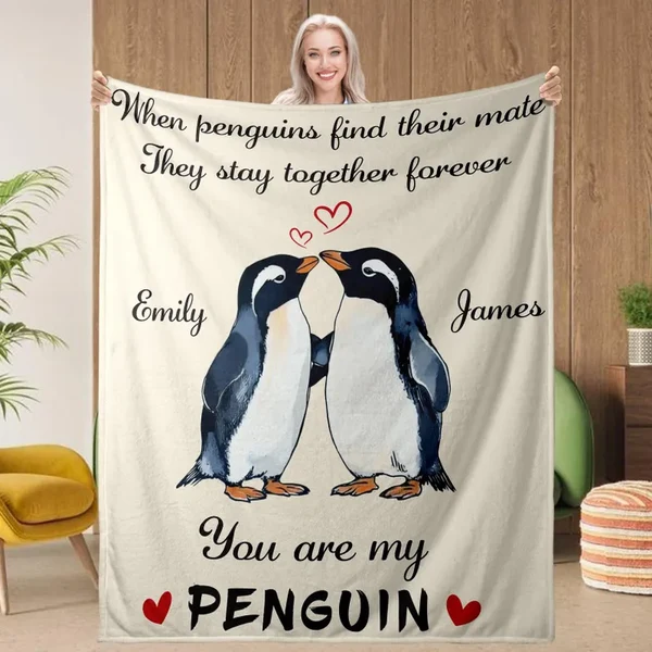 Superior Customized Couple Blanket with Names – Valentine s or Anniversary Gift Authentic