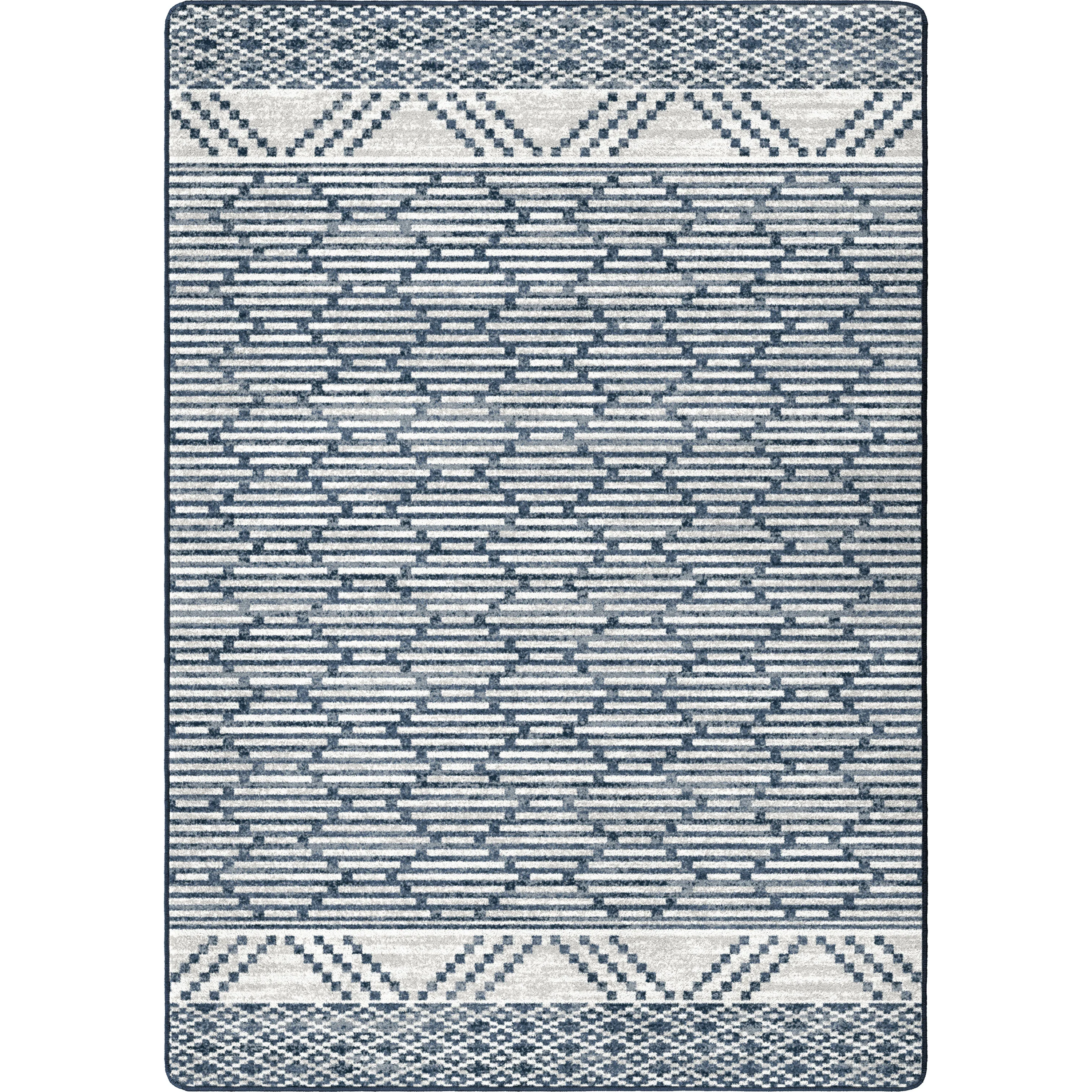 Fast Patterned Stripe Rug – Fresh Blue Sustainable