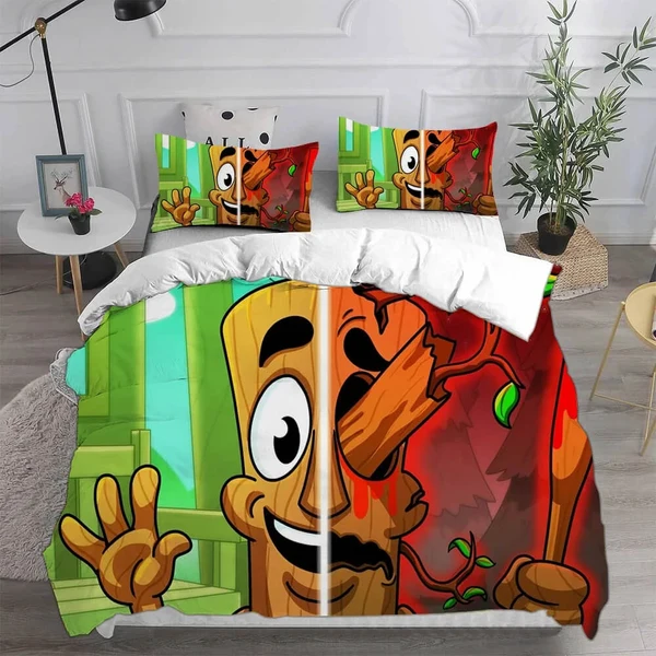 Secure Italian Brainrot Tung Tung Sahur 3D Duvet Cover – Bedding Set Gift for Kids Teens amp Adults Premium