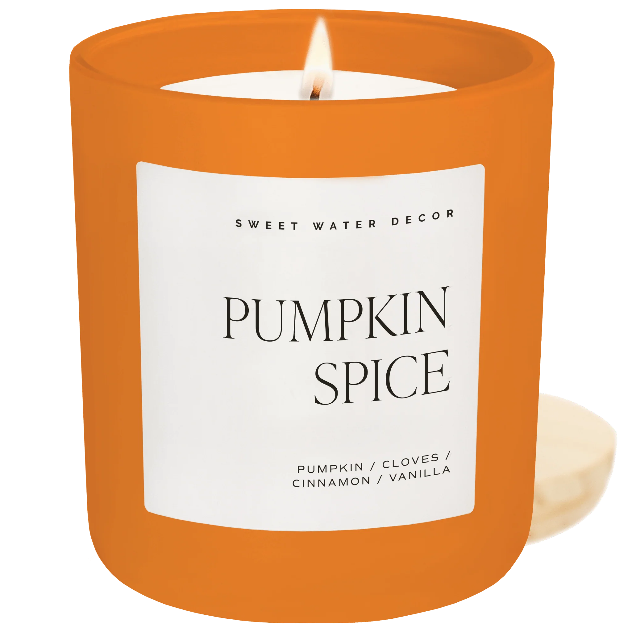 Dependable Pumpkin Spice Soy Candle – Orange Matte Jar – 15 oz Enhanced