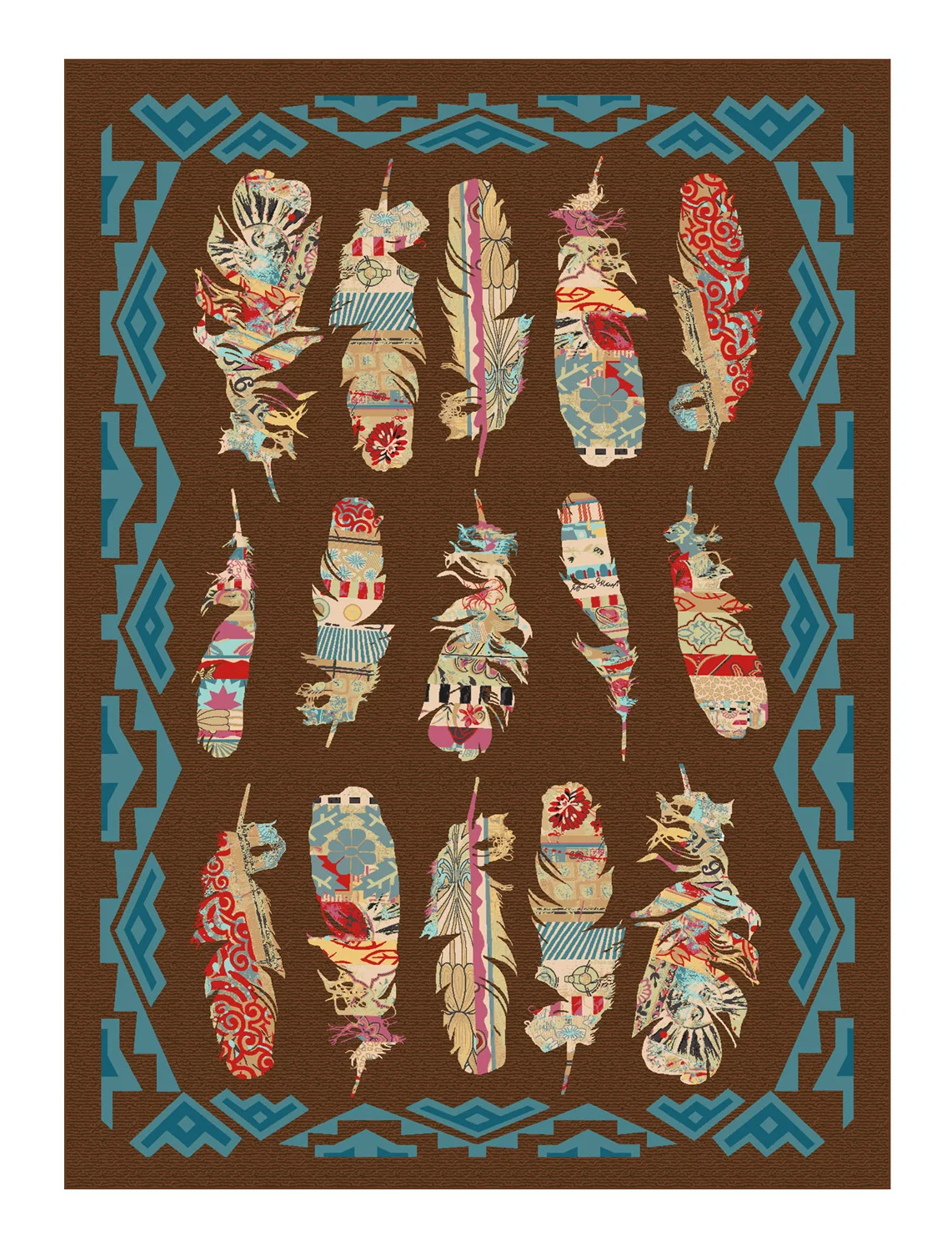 Reusable Ruiz Feather Rug – Brown Stylish