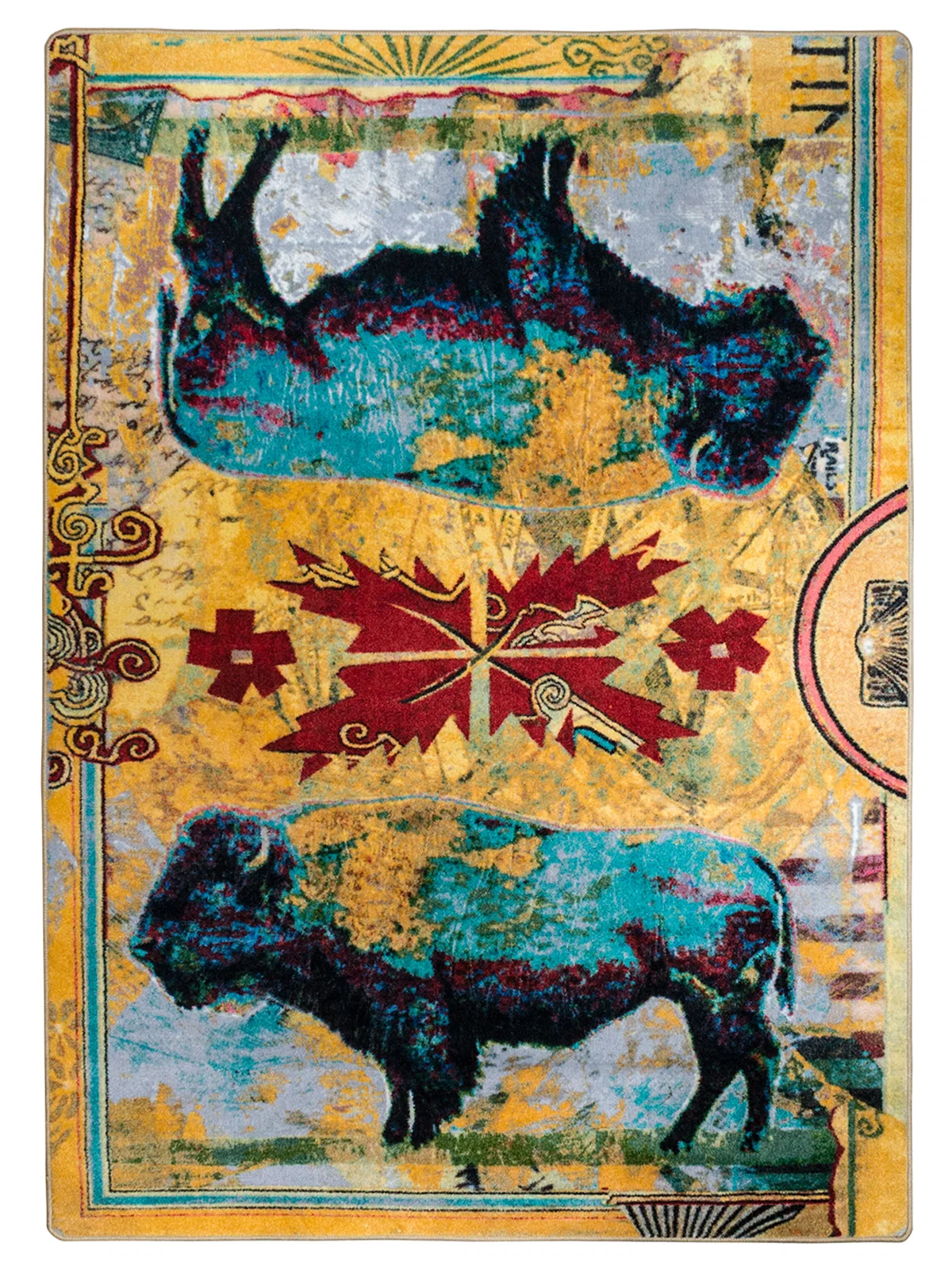 Natural Ruiz Golden Buffalo Rug – Bright Genuine