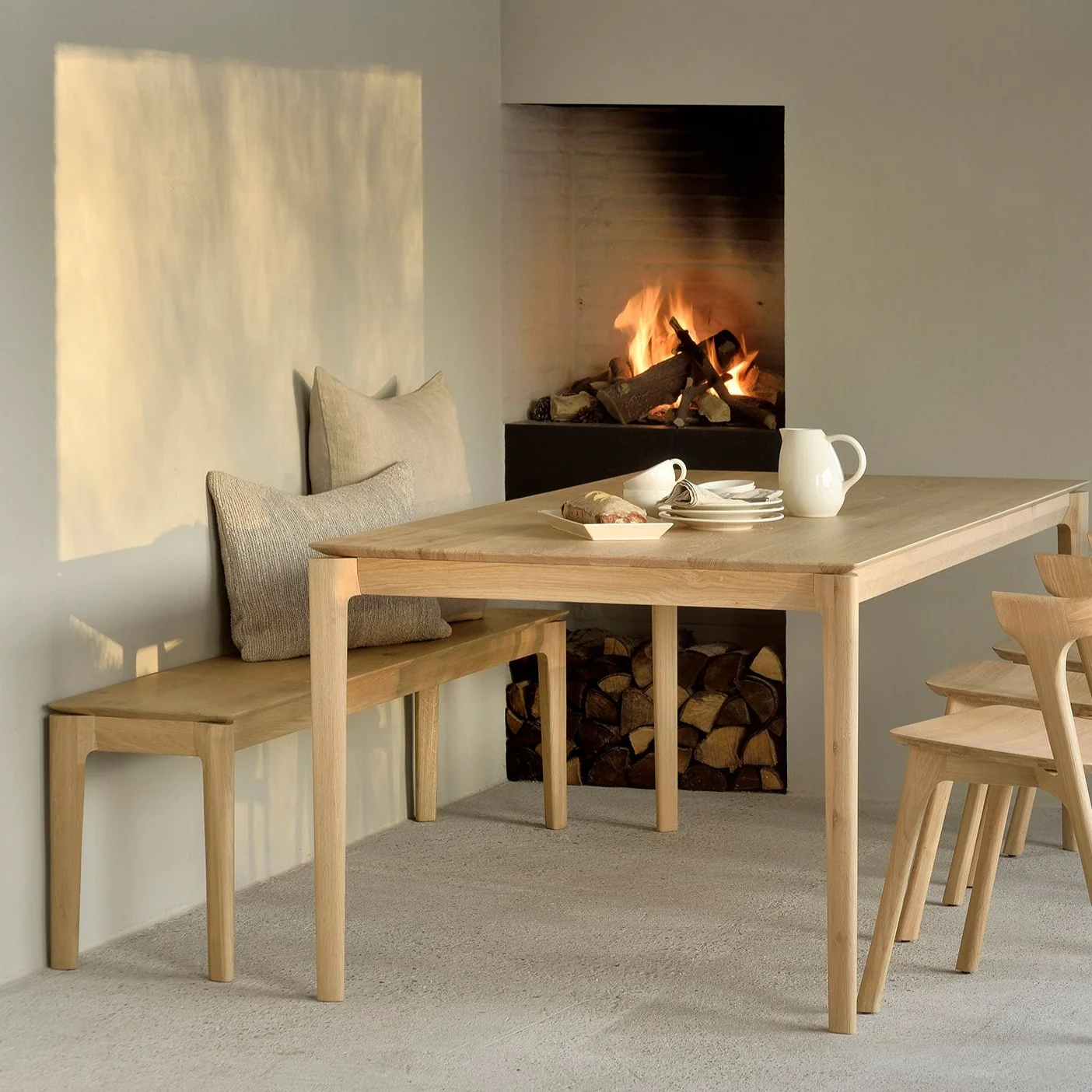 Luxury Bok Solid Oak Bench 66 quot Excellent