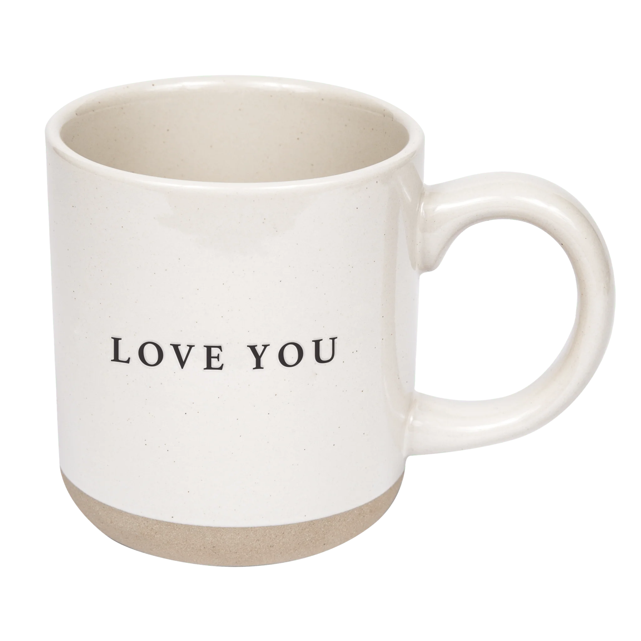 Easy-to-Use Love You 14 oz Stoneware Coffee Mug Organic