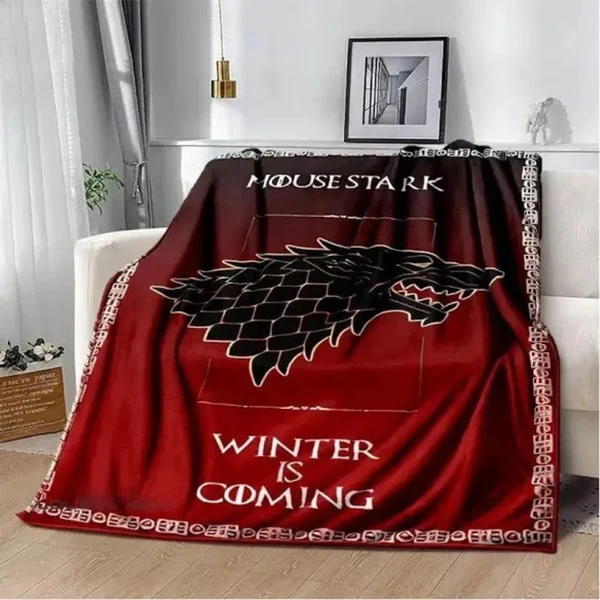 Versatile Game of Thrones Blanket – House Targaryen Dragon Flannel Throw For Fans Contemporary
