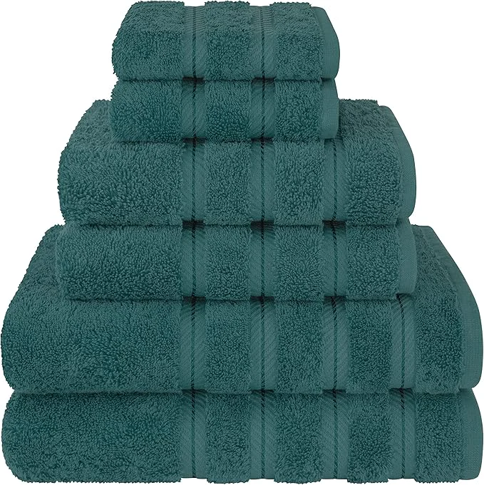 Genuine American Soft Linen Luxury 6 Piece Towel Set 2 Bath Towels 2 Hand Towel 2 First-Class