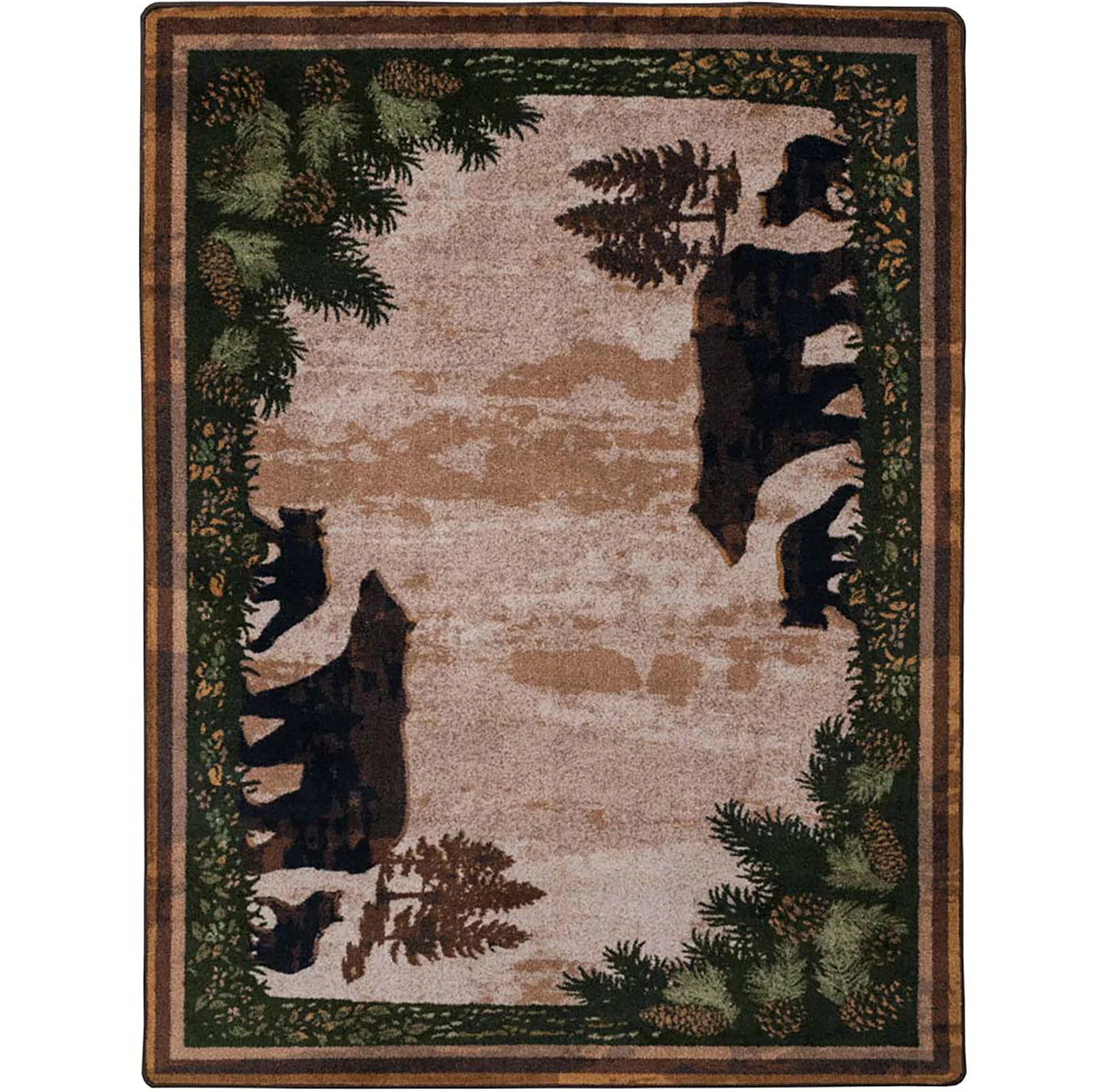 Clean Timber Bears Rug – Tree Line Lightweight