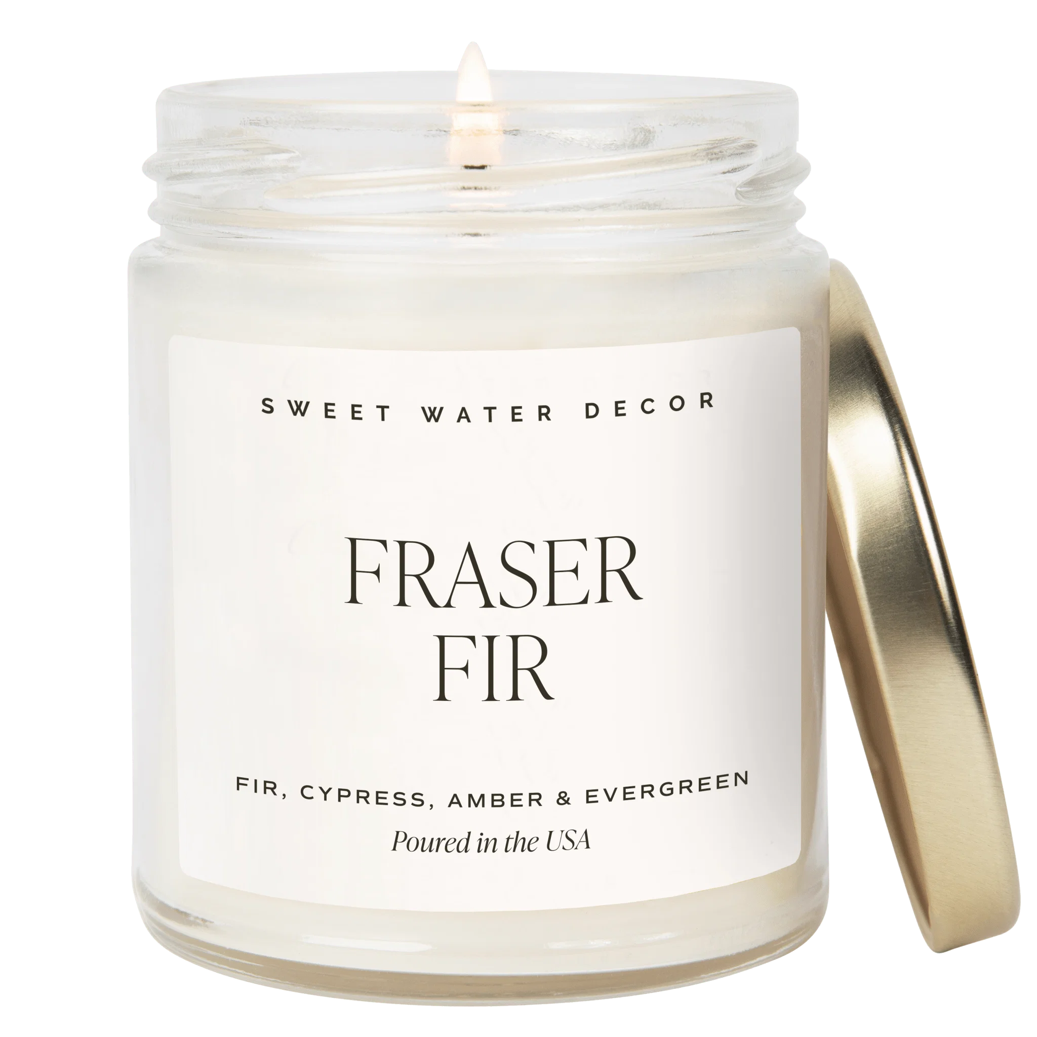Professional Fraser Fir Soy Candle – Clear Jar – 9 oz Powerful