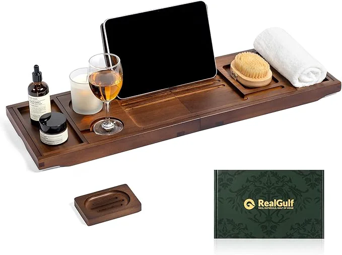 Artisan Teak Bathtub Tray Bath Caddy Healthy