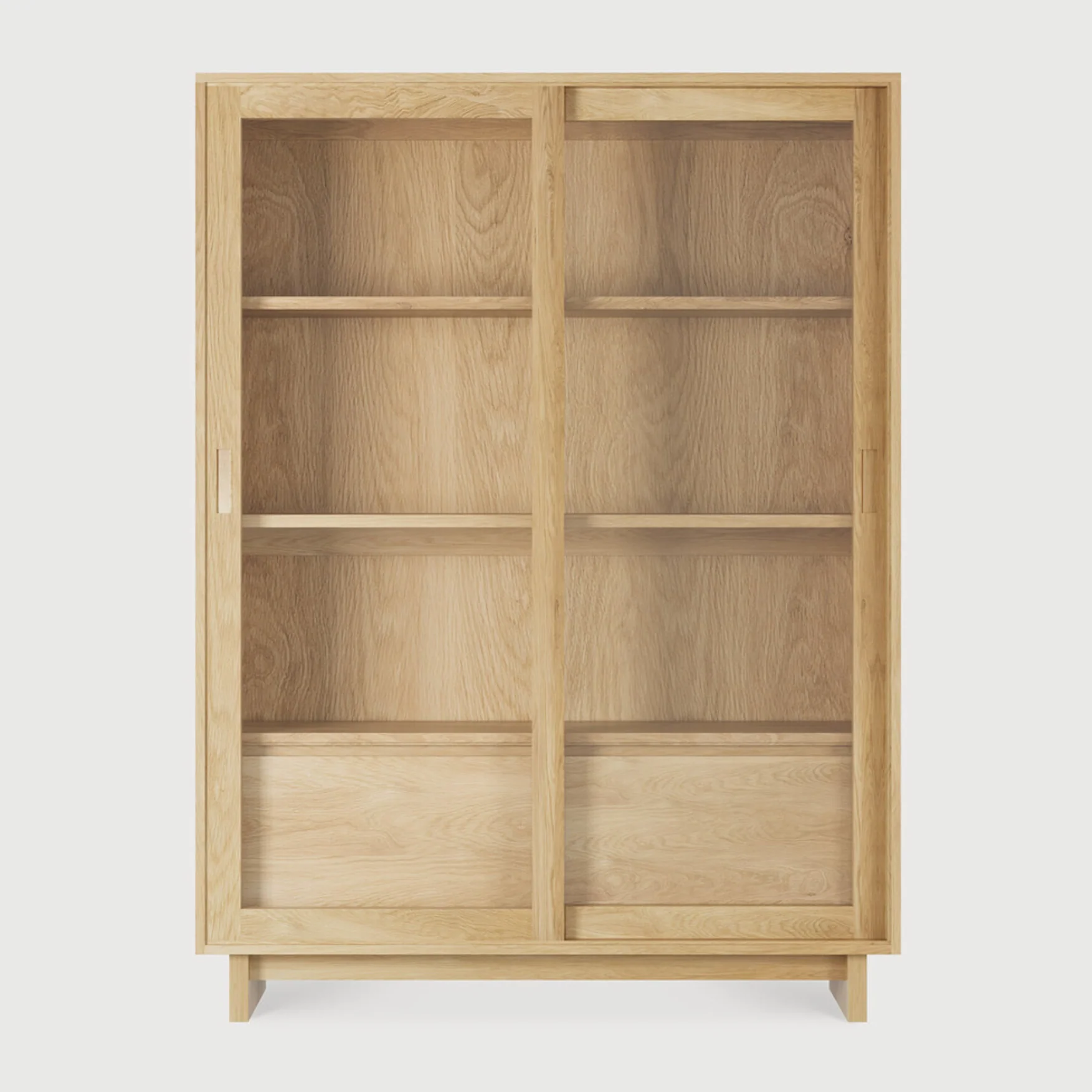 Organic Wave Solid Oak Cabinet Green