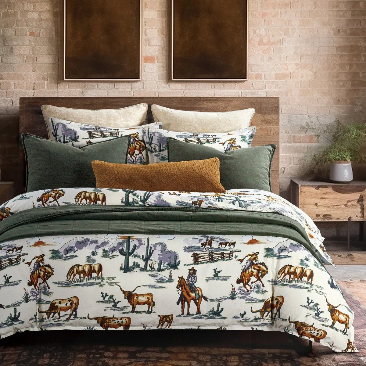 Modern Ranch Life Reversible Bedding Set Fashionable