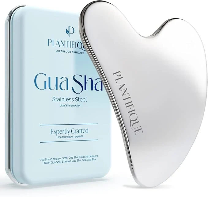 High-Grade PLANTIFIQUE Stainless Steel Gua Sha Facial Tool Skin Massage High-End