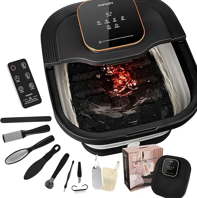 Unique Collapsible Foot Spa Bath with Heat and Massage Roller Temperature Control First-Class