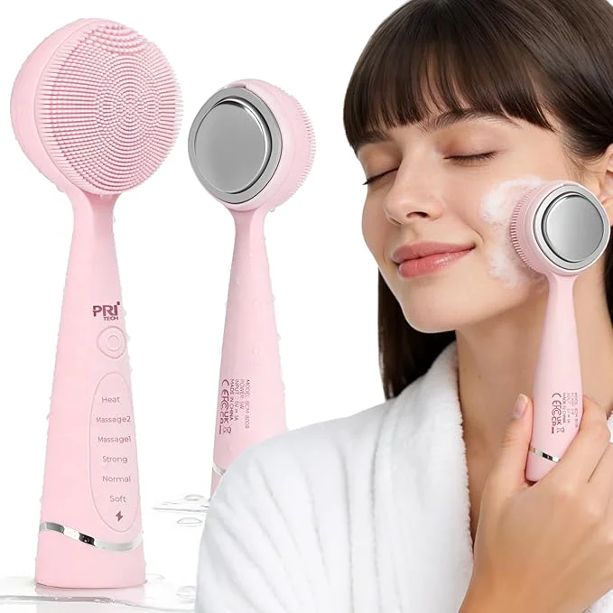 Sustainable PRITECH Facial Cleansing Brush Rechargeable Silicone Face Scrubber Genuine