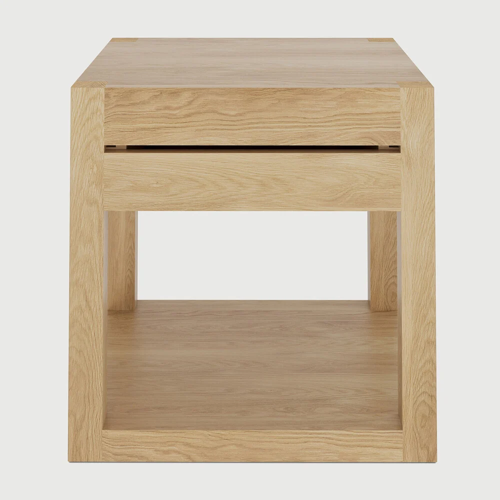 Next-Generation Azur Solid Oak Bedside Table High-Grade