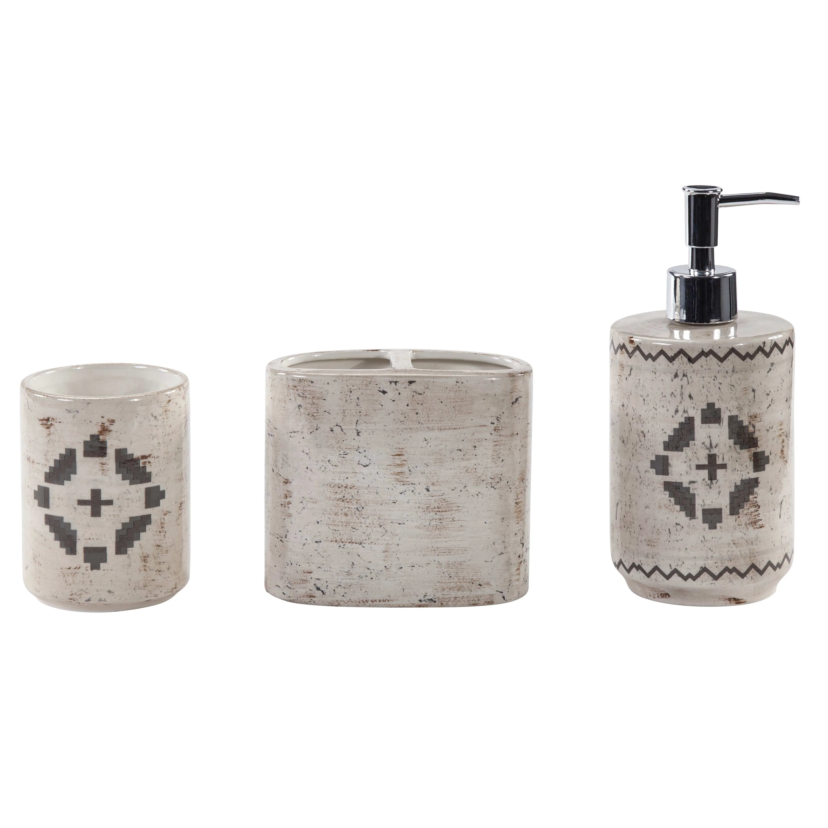 Practical Dakota Ceramic Countertop Bathroom Set 3 Pc High-Quality