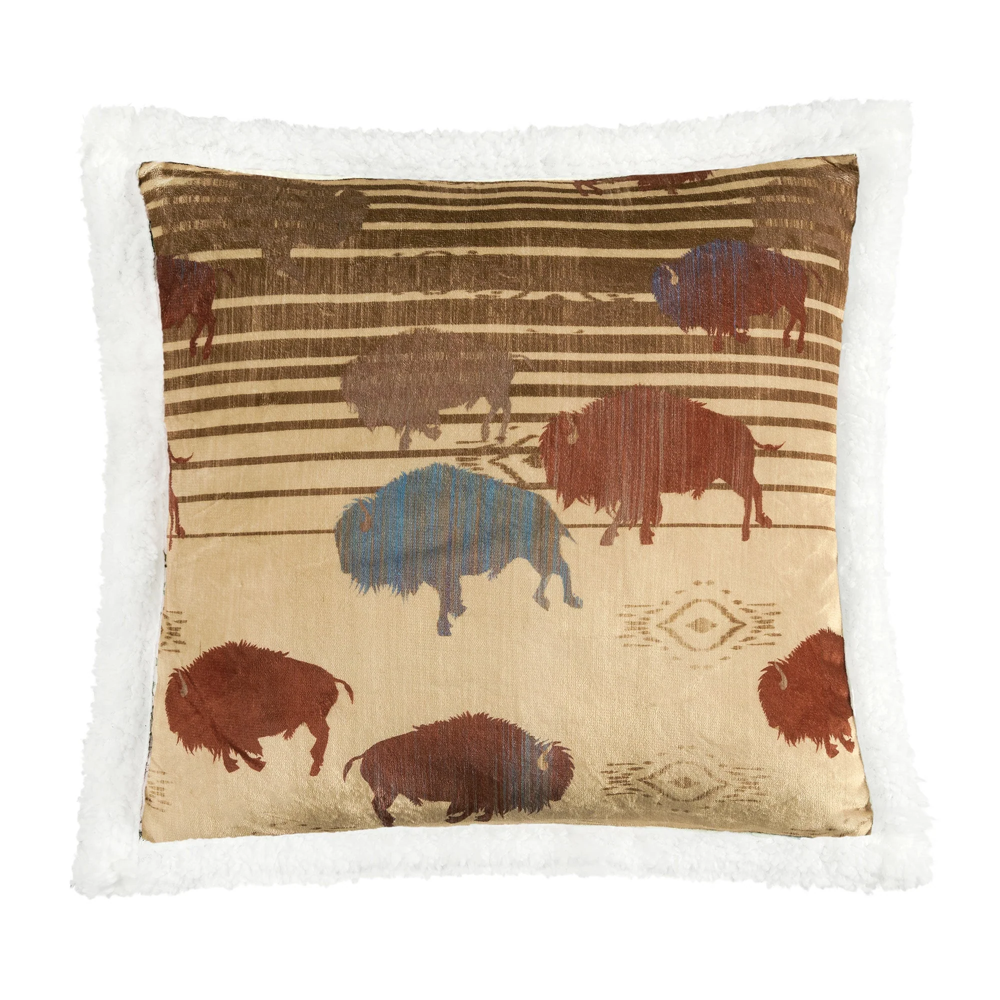 Original Design Home on the Range Campfire Sherpa Pillow Selected