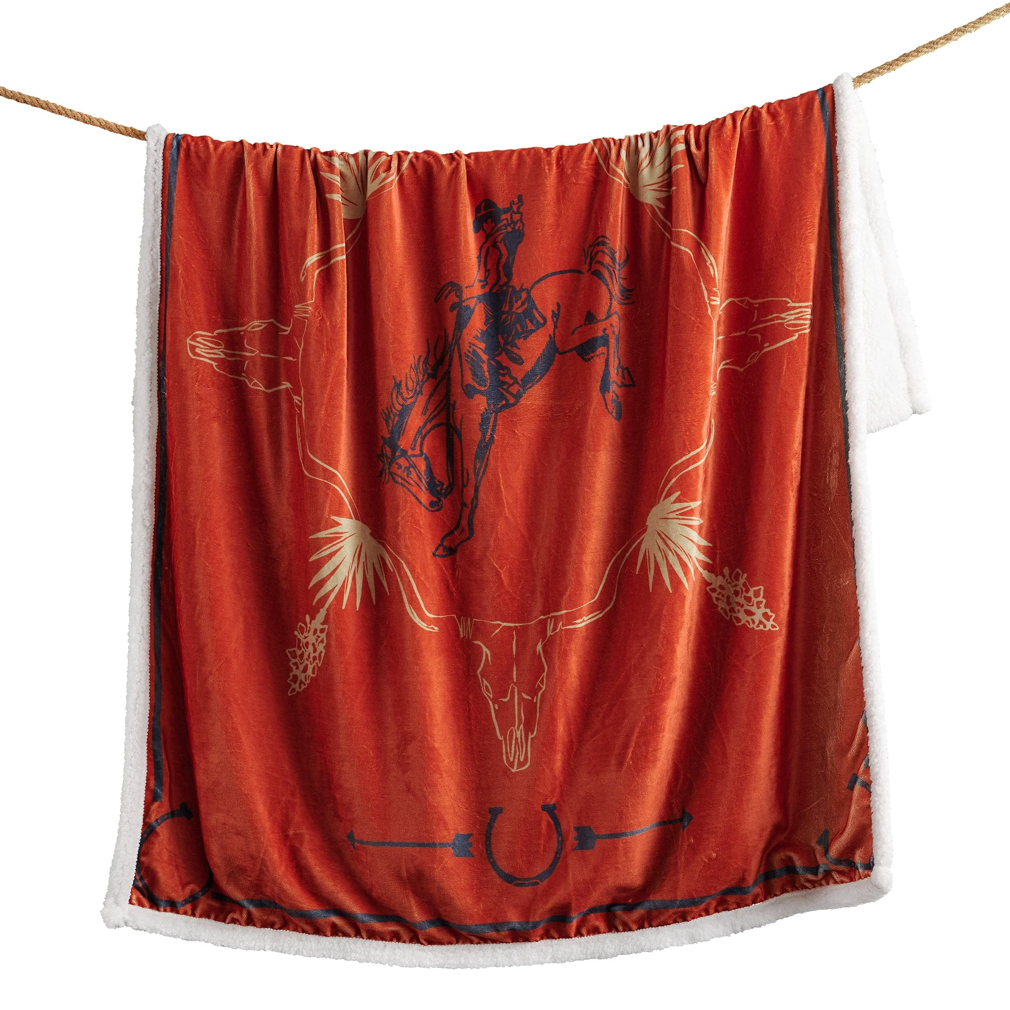 Outstanding Marfa Campfire Sherpa Throw Superior
