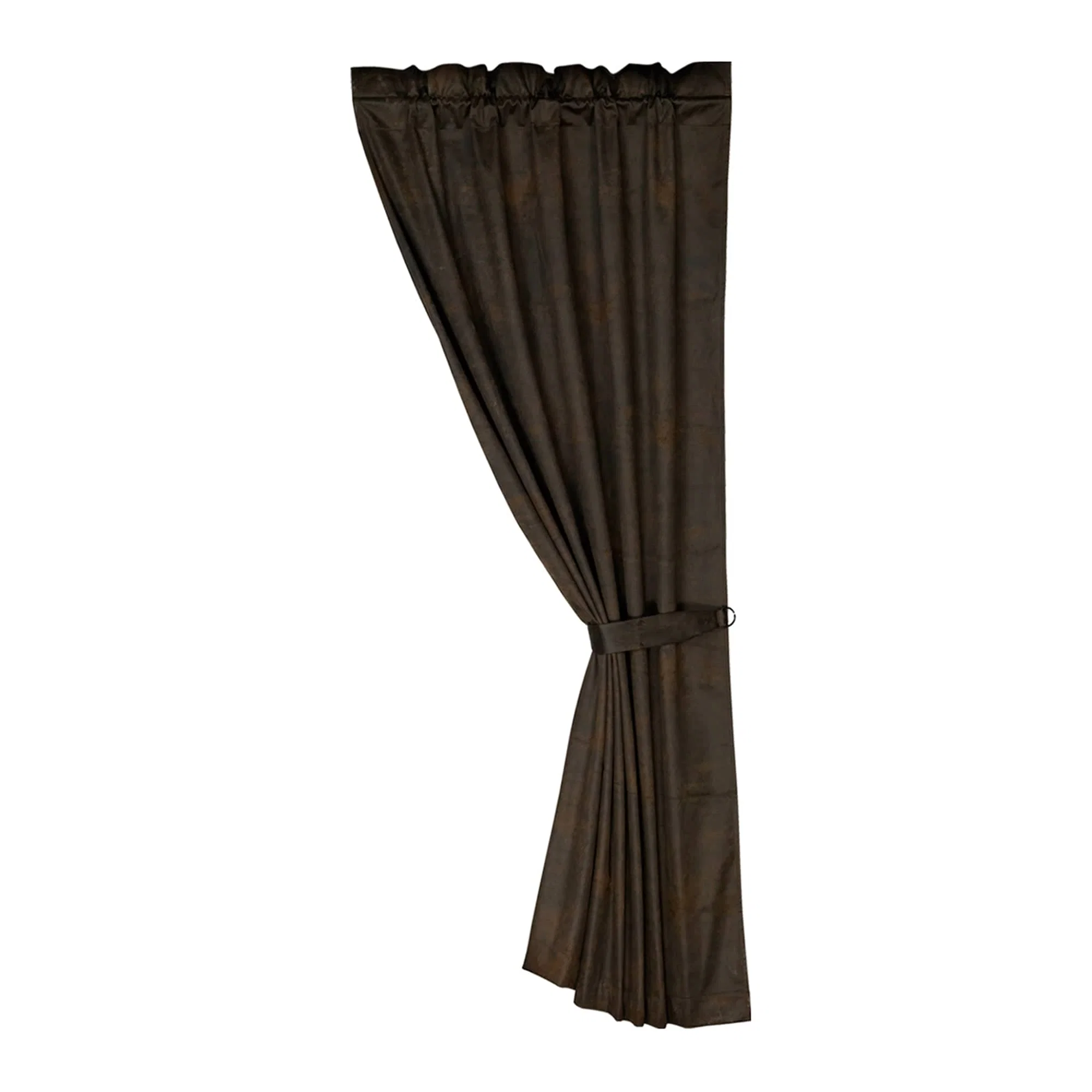 Minimalist Chocolate Faux Leather Curtain Efficient