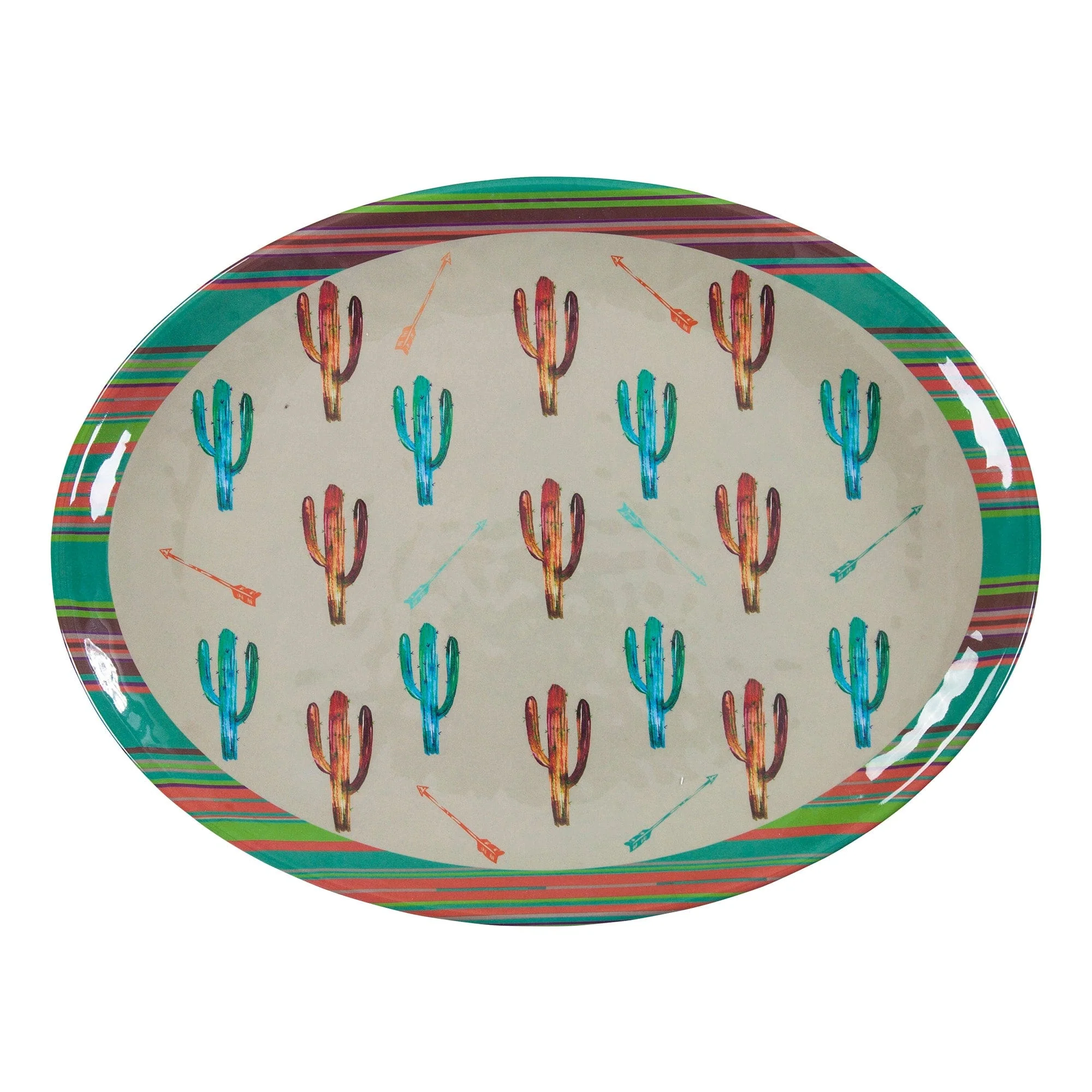Efficient Cactus Design Melamine Serving Platter Set Optimized