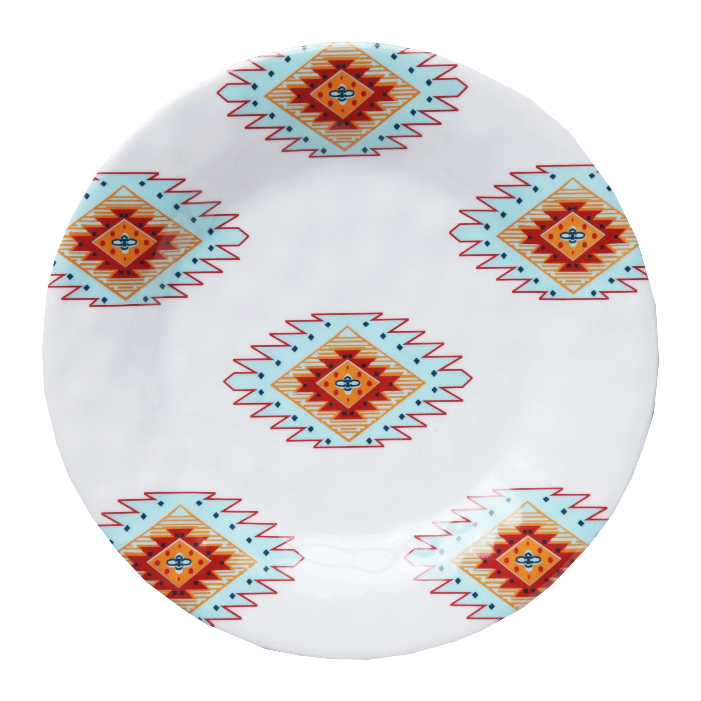 High-End Southwest Melamine Salad Plate Set 4 Pc Fashionable