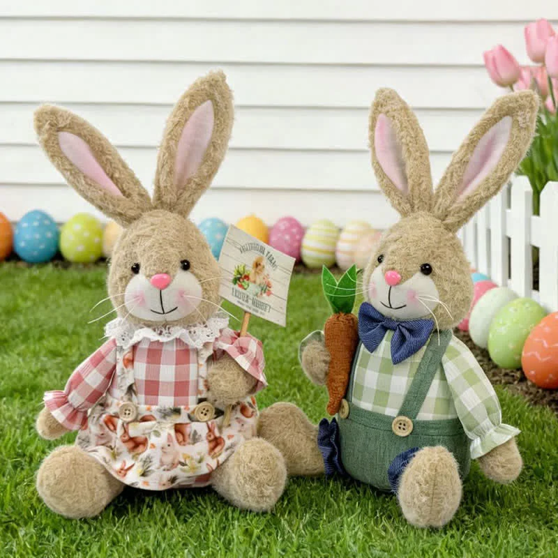 Traditional Ownkoti Easter Sitting Bunny Plush Figurine Decor Outstanding