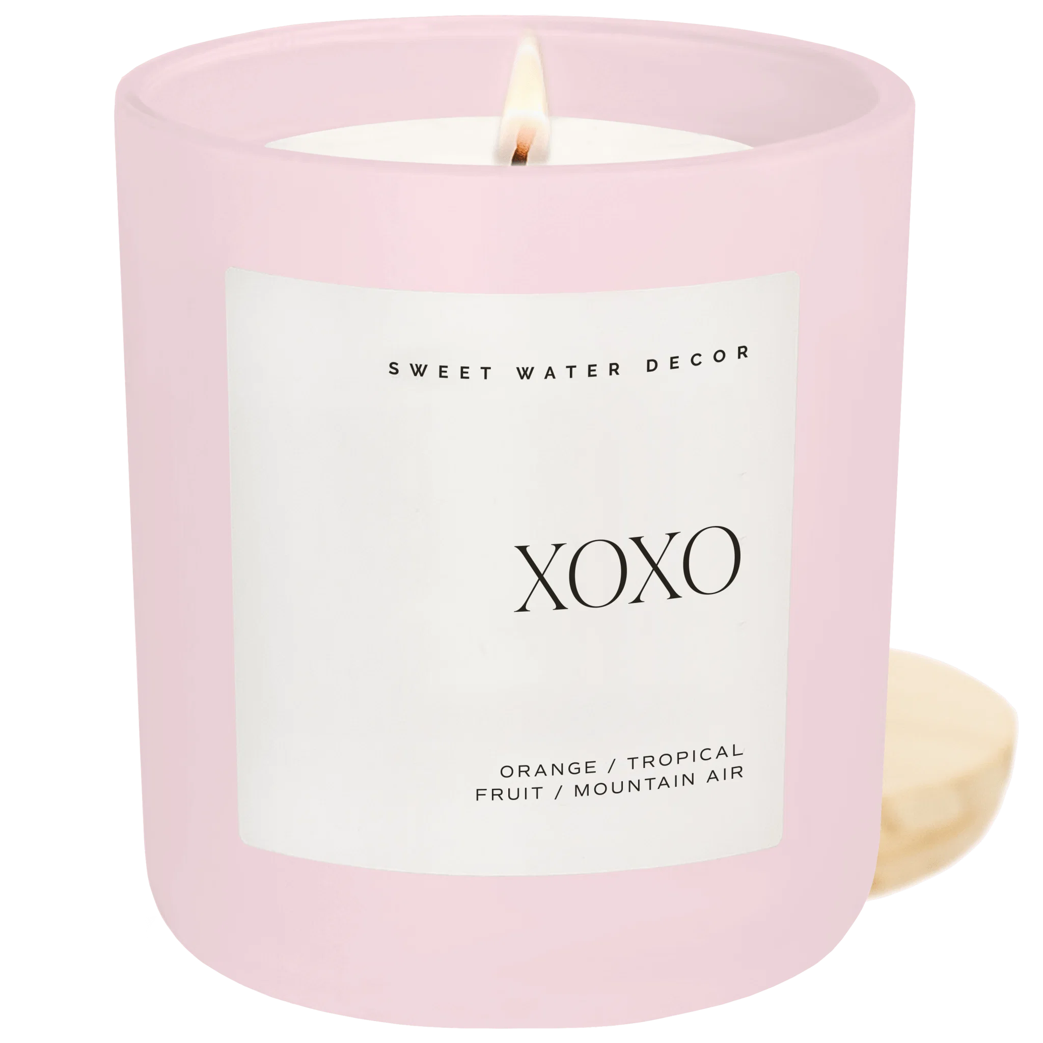 Lightweight XOXO Soy Candle – Pink Matte Jar – 15 oz Island Air Powerful
