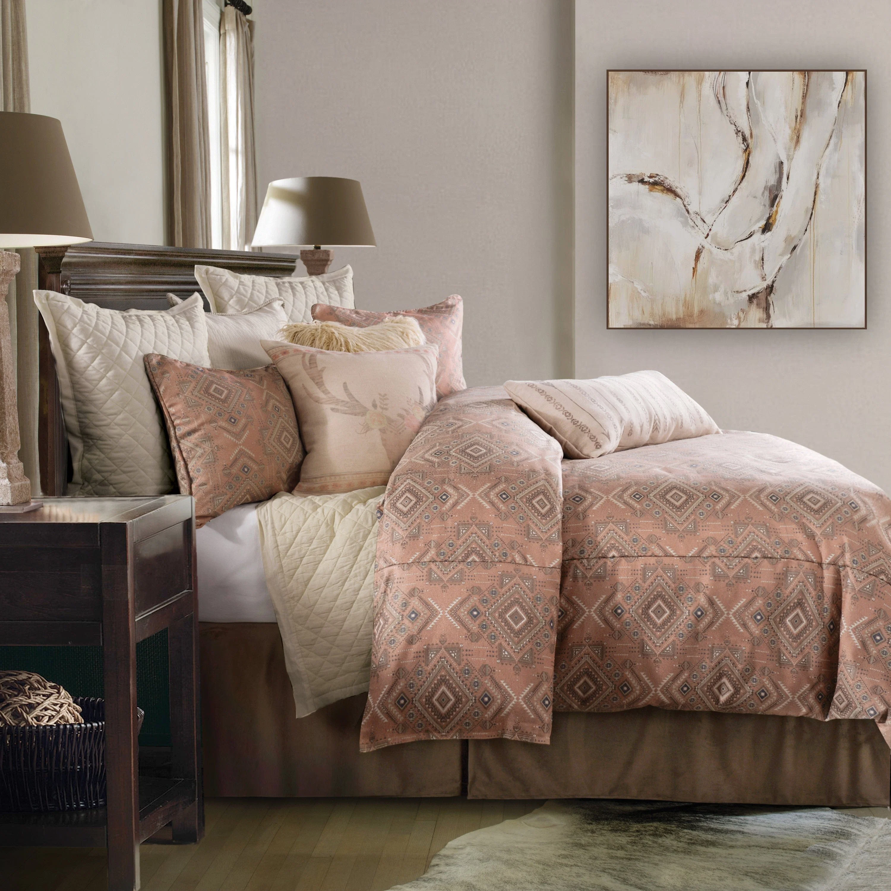 Expertly Made Sedona Pale Sienna Comforter Set 2 Pc Recyclable